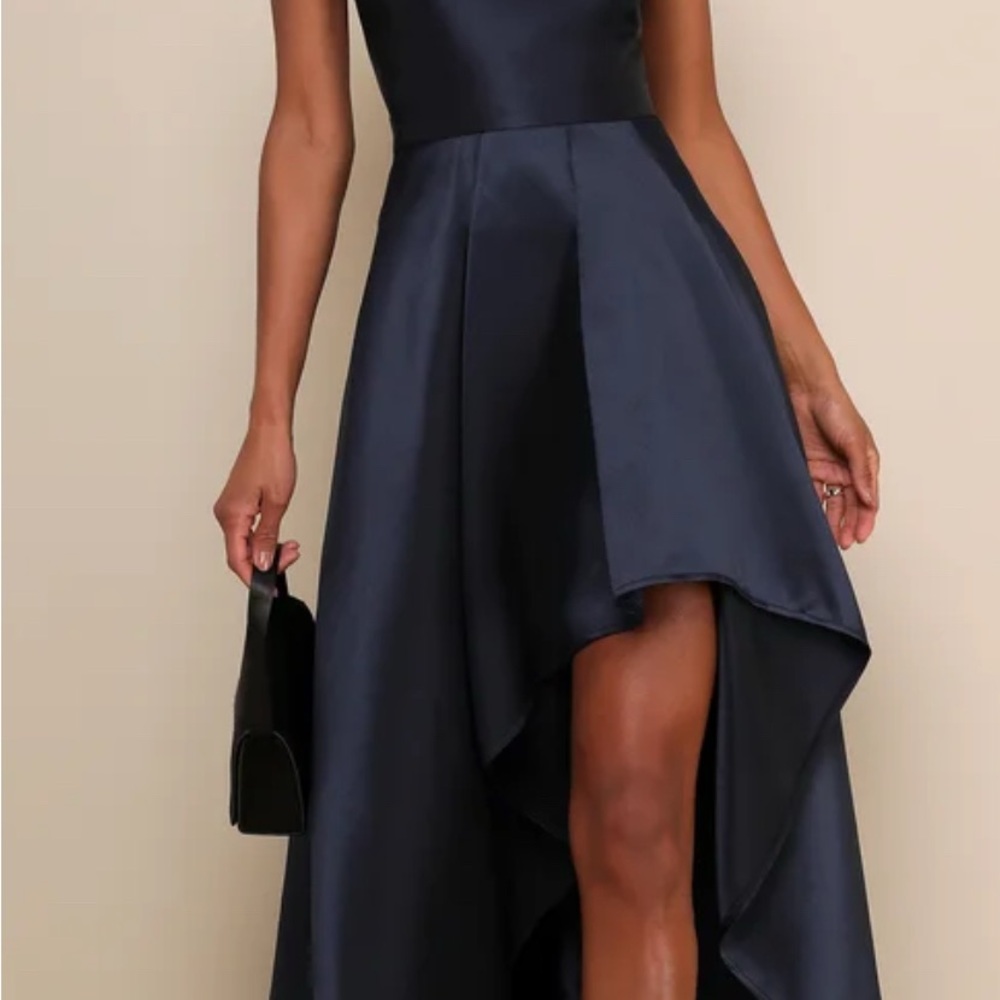 Lulu's Midnight Blue Strapless Dress